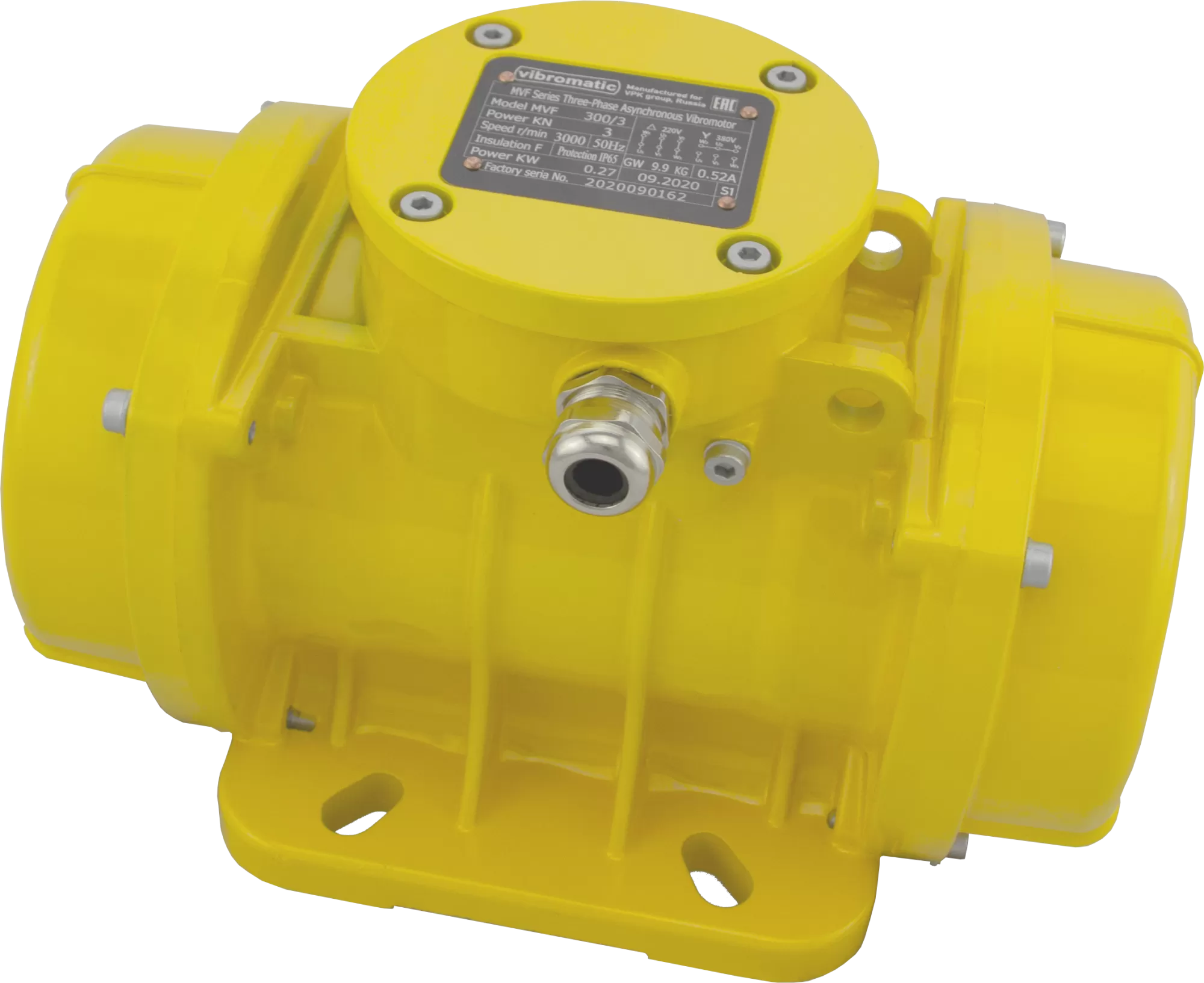 Вибраторы площадочные 2 полюса, 3000 об./мин. Площадочный вибратор MVF300/3